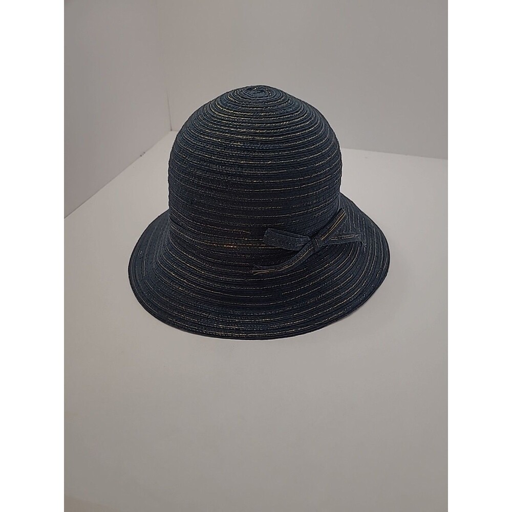 Physician Endorsed UPF-50 Traveler Sun Hat Blue Gold Sparkle Coastal Beachy